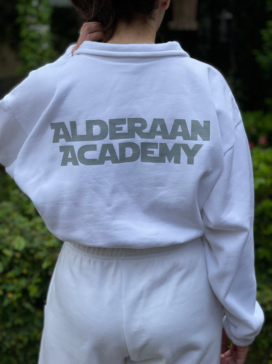 Alderaan Academy Zip Front Cropped Crew
